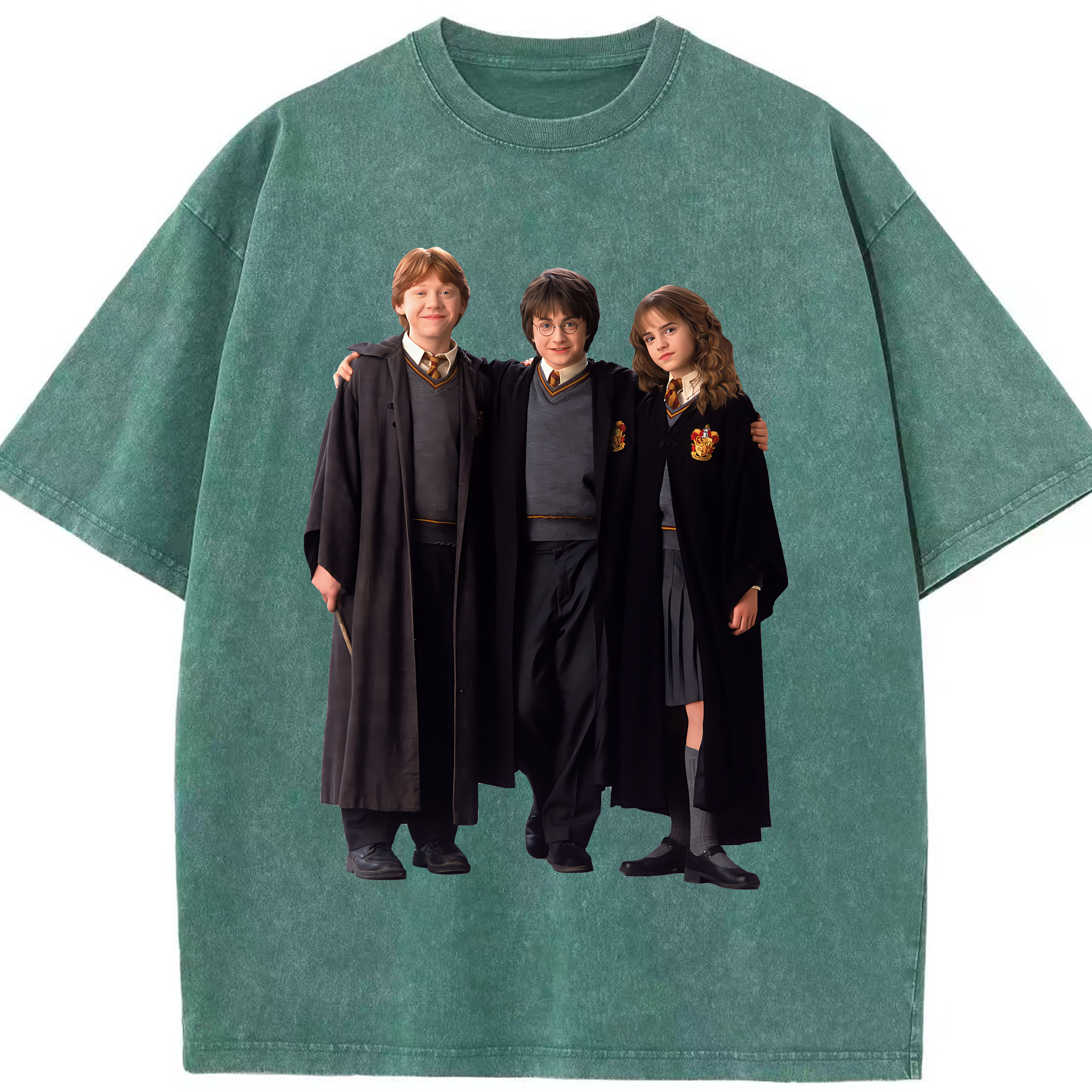 （画像用） Harry Potter ハリー・ポッターシリーズ 綿100% ヴィンテージ風 半袖Tシャツ（フロントプリント）